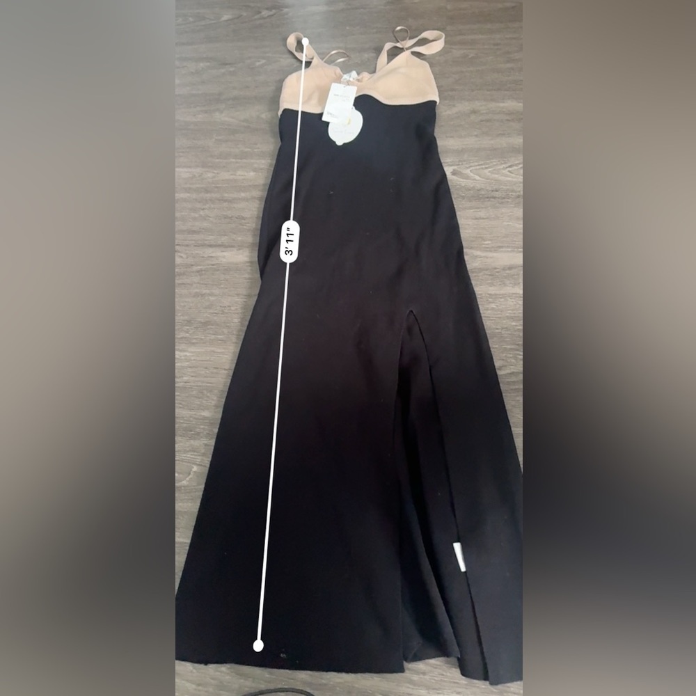 NWT Sweet Lemon Two-Tone Black Nude Bustier Slip Dress Sz M - Picture 8 of 10